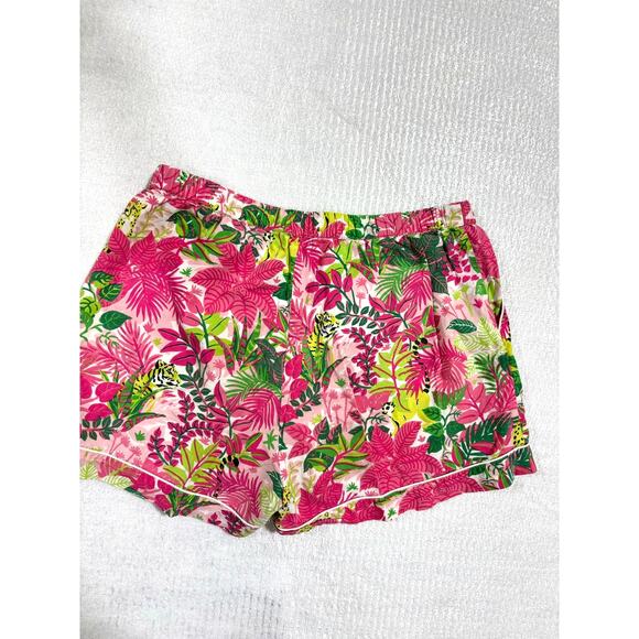 Printfresh for Anthropologie Tropical Jungle Pajama Lounge Shorts sm - Picture 2 of 8